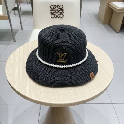 Lv新款草帽，镂空设计，旅游必备，头围57Cm