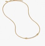 新款 David Yurman 金色包边微笑项链。链条粗2Mm，长度45+5Cm延迟链 编号Dyxl-114