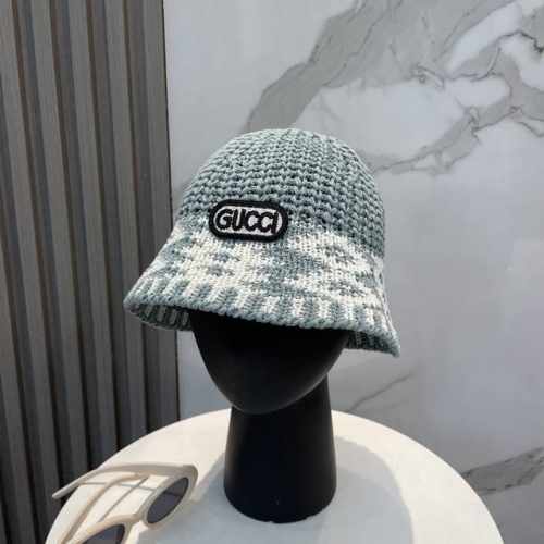 古驰Gucci 新款针织盆帽，高密度制作，一顶超级有品位的针织帽了~出街首选！帽型超美腻颜色妥妥，轻便携带！小仙女人手必备 头围57Cm