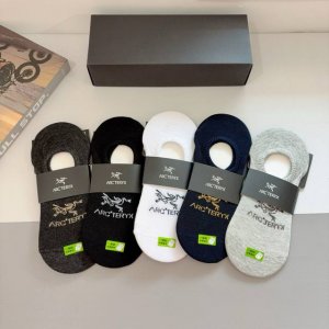 配包装 一盒5双 Arc Teryx 始祖鸟 2025春款新品火爆船袜纯棉面料 经典的图案Logo，网红同步袜子大牌出街，潮人必备，超好搭