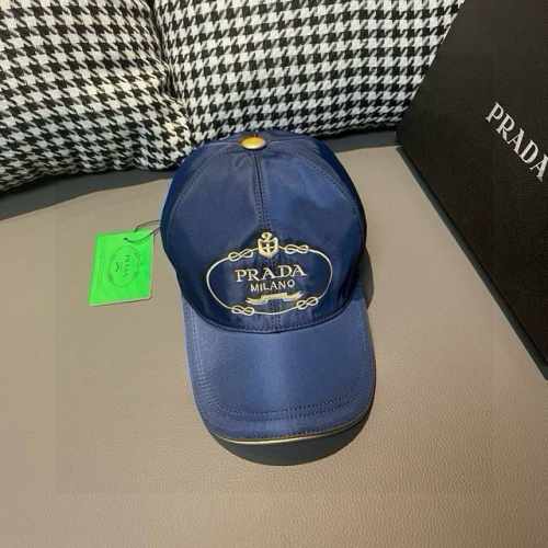 批80 配包装布袋，Prada(普拉达)新款原单棒球帽， 金丝刺绣，1:1开模订制，原厂金丝线精细刺绣，原版牛津布料+头层牛皮，纯棉内里，做工完美，质量超赞，基