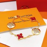 编号Lsl0185 Lv*最新款红色 红贝母手链 一致Zp黄铜材质