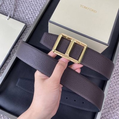 tom Ford 汤姆福特。新品高端双面小牛皮，简约商务男士腰带，4.0Cm宽，双面使用，配原版包装
