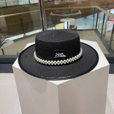 Dior迪奥新品搭配珍珠更完美草帽 精简盆帽 代购版本 时尚潮流 高端做工 非一般的品质 细节看实拍哦