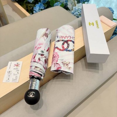 Chanel 香奈儿 棒棒糖三折自动折叠晴雨伞 选用台湾进口Uv防紫外线伞布 原单代工级品质 2色