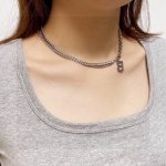 P70Balenciaga 巴黎世家B字母项链王炸系列 重精工制作专柜同步 Logo 更新简约桃心项链！经典造型搭配 设计感十足
