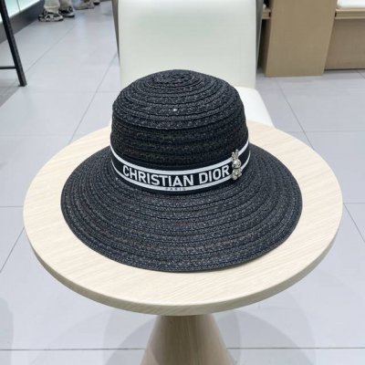 迪奥 Dior草帽，名媛风盆帽，高级细草制作，高端定制，头围57Cm