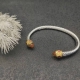 david Yurman 5Mm金头菱角香槟钻手镯。建议适合佩戴的手围15-20Cm 编号Dysz-183