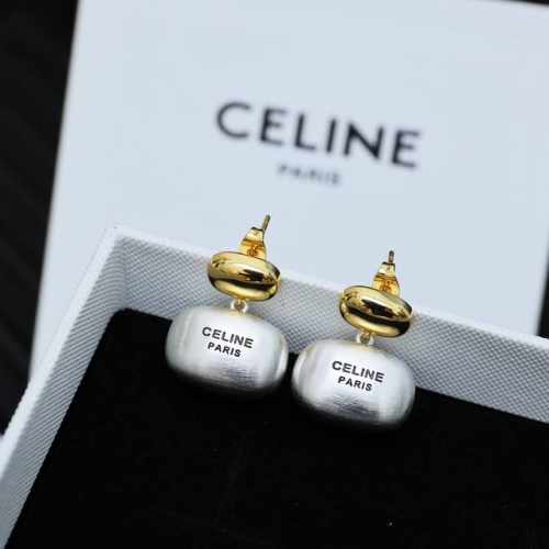 celine 双色吊坠耳环 落落大方做工圆润饱满有质感 简单的复古港风味道