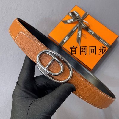 hermes- 宽度32Mm精品 双面 原版皮 配精品扣，顶级品质，精工制作，实物拍摄，高端奢华 顶级
