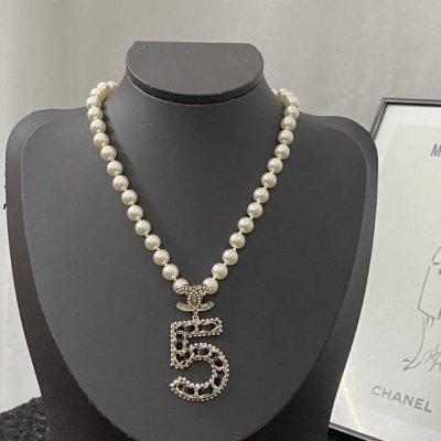 编码N610 香奈儿项链毛衣链热销款爆上新 chan 23绝美珍珠项链 5号水钻穿皮项链 经典时髦不过时