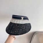特 配防尘袋 Lv路易威登 2025新款粗花呢拼接度假风遮阳帽空顶帽 遮阳百搭 休闲出街神器