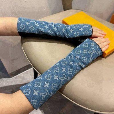 Lv新品长款手套，时尚机车手套，秋冬新品布内里，时尚上手超舒适柔软、百搭！集美女神必备配盒子码数Ml