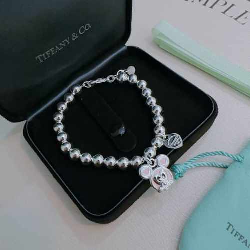 蒂芙尼 Tiffny&Co. 专柜精工银版本手链 明星同款 复古做旧风 原版复刻 纯手工打造 ～正品开模潮流时尚必备 男女均可佩戴 情侣款同款 摇滚朋克银风格