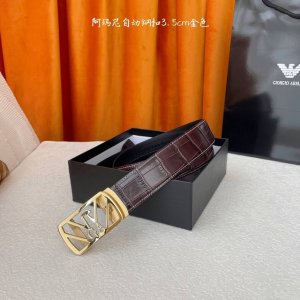 阿玛尼 顶级品质，小牛皮搭配精品自动钢扣，高端奢华，宽度3.5Cm