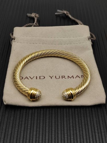 david Yurman 7Mm半边钻金色手镯 编号 Dysz-333