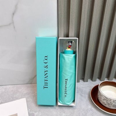 Tiffany蒂芙尼 限量版水晶五折口袋伞 水晶球中装满亮晶晶的闪光粉末 折射出对你的守护 还能有比这个更好的礼物吗热卖款 时尚指数爆表 不论晴天雨天使用都相得
