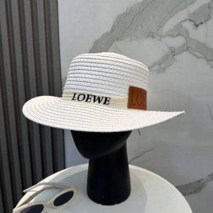 配防尘袋 Loewe罗意威 2025新款草编大牌织带编织草帽，度假休闲必备，优雅大方的一款