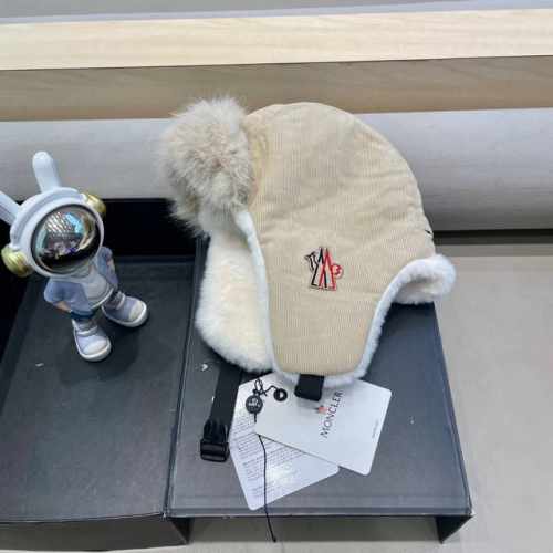 Moncler蒙口灯芯绒保暖雷锋帽子男女飞行帽防风滑雪骑车加厚加绒防寒护耳帽潮