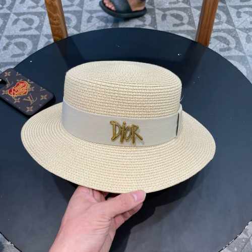 dior迪奥 2025新款大牌盆帽草帽 夏天海边首选～ 新款材质编织而成～质感满分