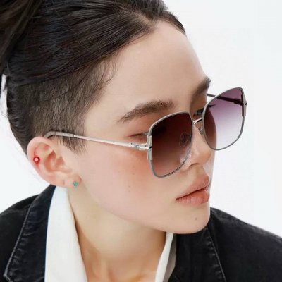 尼龙偏光系列 Gucci太阳镜墨圆框设计，不挑脸型，无论搭配大衣还是连衣裙都非常显气质尼龙偏光镜片预防紫外线 型号：G8639