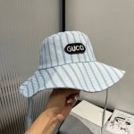 gucci古奇新款渔夫帽 条纹帽 头围57Cm