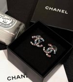 Chanel香奈儿水晶彩钻字母组合耳环黑色彩钻耳环 娜扎同款时尚潮流 独特抢眼 超级无敌美[色色R]Chanel ♀ 仙女耳钉耳钉控的我对这副耳环的喜爱度 终于