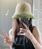 特P80配防尘袋【Celine赛琳】2025新款度假彩虹甜酷风渔夫帽，大牌款超好搭配，赶紧入手！