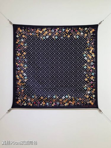 Slv2503 18姆米双面 90X90Cm斜纹真丝 lv Lv X Tm Monogram Superflat Flowers