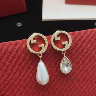 编号Ged0254 Gucc*最新款吊珍珠滴水耳环 一致Zp黄铜材质