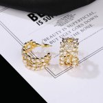 Chanel 香奈儿新款马眼树叶耳环 专柜同步上新 双C耳钉 精工打造原版一致黄铜材质