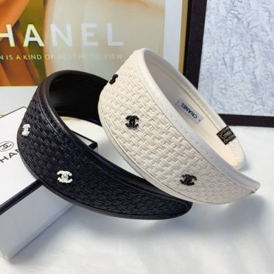 chanel小香 chanel发箍 宽版编织皮Logo轻奢风发箍气质百搭小仙女必入单品名媛风十足 宝藏款 闭眼入推荐款 单个