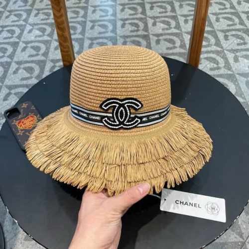 Chanel香奈儿 新款大牌小香风流苏盆帽草帽 夏天海边首选～ 新款材质编织而成～质感满分