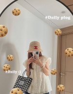 特 配防尘袋 Chanel香奈儿 2025新款小香风混色小桶帽渔夫帽，百搭日常款～出街必备