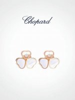 萧邦 Chopard 高版本 9250 萧邦耳钉 钻在玻璃里面将萧邦的幸运与品牌最具标志性的灵动钻石完美融合，亚金材质+银针防过敏18K玫瑰金 白金。玻璃上带有