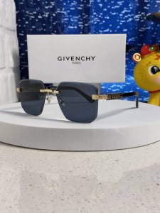 Givenchy纪梵希 2025新款方形时尚太阳镜欧美个性无边框装饰个性切边pc片墨镜 男女通用