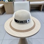 塞琳Celine新款草帽，草拼色名媛高级定制，