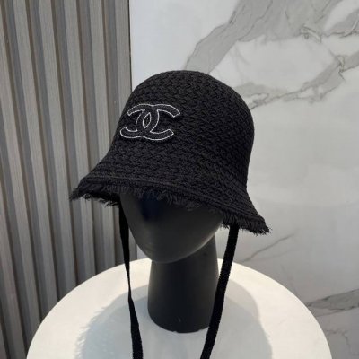 香奈儿Chanel新款针织盆帽，高密度制作，一顶超级有品位的针织帽了~出街首选！帽型超美腻颜色妥妥，轻便携带！小仙女人手必备 头围57Cm