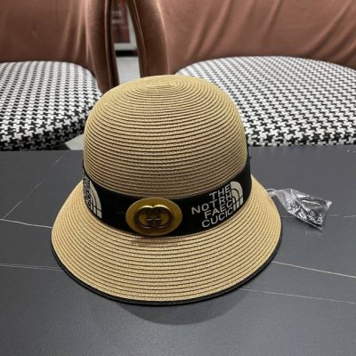 Gucci古奇 2025新款草编遮阳草帽盆帽沙滩风，简约大方，百搭单品～新款帽型超美腻，新品上架