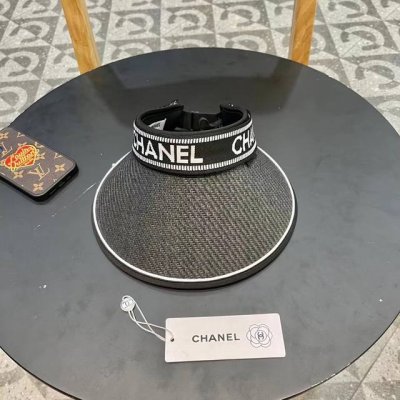 chanel香奈儿遮阳帽，空顶草帽，可调节