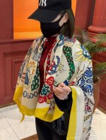 爱马仕 秋冬搭配利器顶级双面同色 版真丝羊绒披肩 1条等于2条 点睛精彩 图案和配色都超级喜欢 又一款双面配色工艺设计的丝绒披肩 超级喜欢 一条披肩等于两条穿出