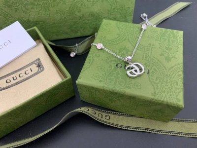 到货 Gucci 古驰 双G粉晶项链 现货现货