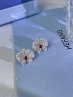 新品Hefang何方蝴蝶兰国风耳钉