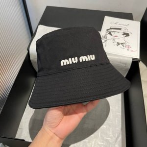 miumiu缪缪新款 纯棉渔夫帽 头围57Cm
