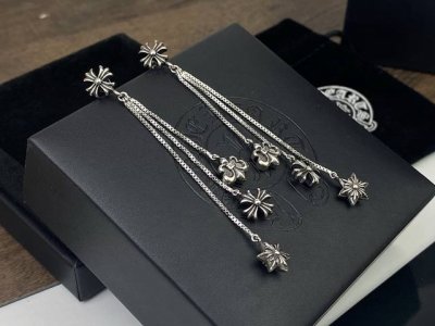 Chrome Hearts 克罗心流苏耳钉三元素十字架流苏耳钉