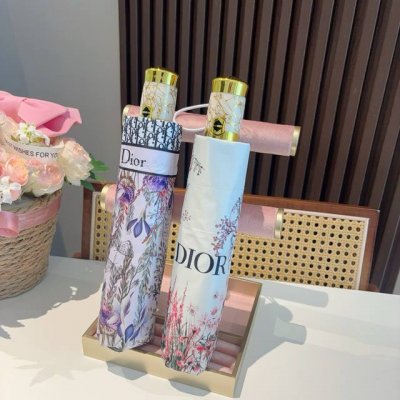Dior 迪奥 花穗 三折自动折叠晴雨伞 时尚原单代工品质 细节精致 看得见的品质 打破一成不变 色泽纯正艳丽 2色