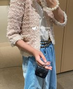 80香奈儿Chanel经典菱格鱼子酱皮纹 通用耳机包官网1:1耳机包 时尚迷你包包，链条挂绳可拆卸，蓝牙耳机包，通用款！