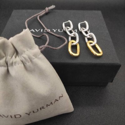 david Yurman 分色纽线扣环耳环。 编号Dyeh-012