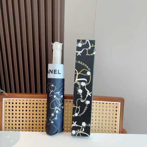 Chanel 香奈儿 玫瑰柄 三折手开折叠晴雨伞 做工精细 气质 时尚 炒鸡好看！防紫外线 人手必备 ！