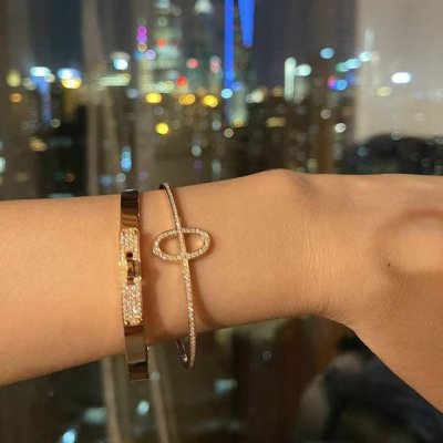 我们出品 猪鼻子手镯，可订做真金真钻，只做对版Zp真金货，Pk市面各种金货量大咨询客Fu Chaine D‘Ancre Verso手镯 酷劲十足的经典标志 古今